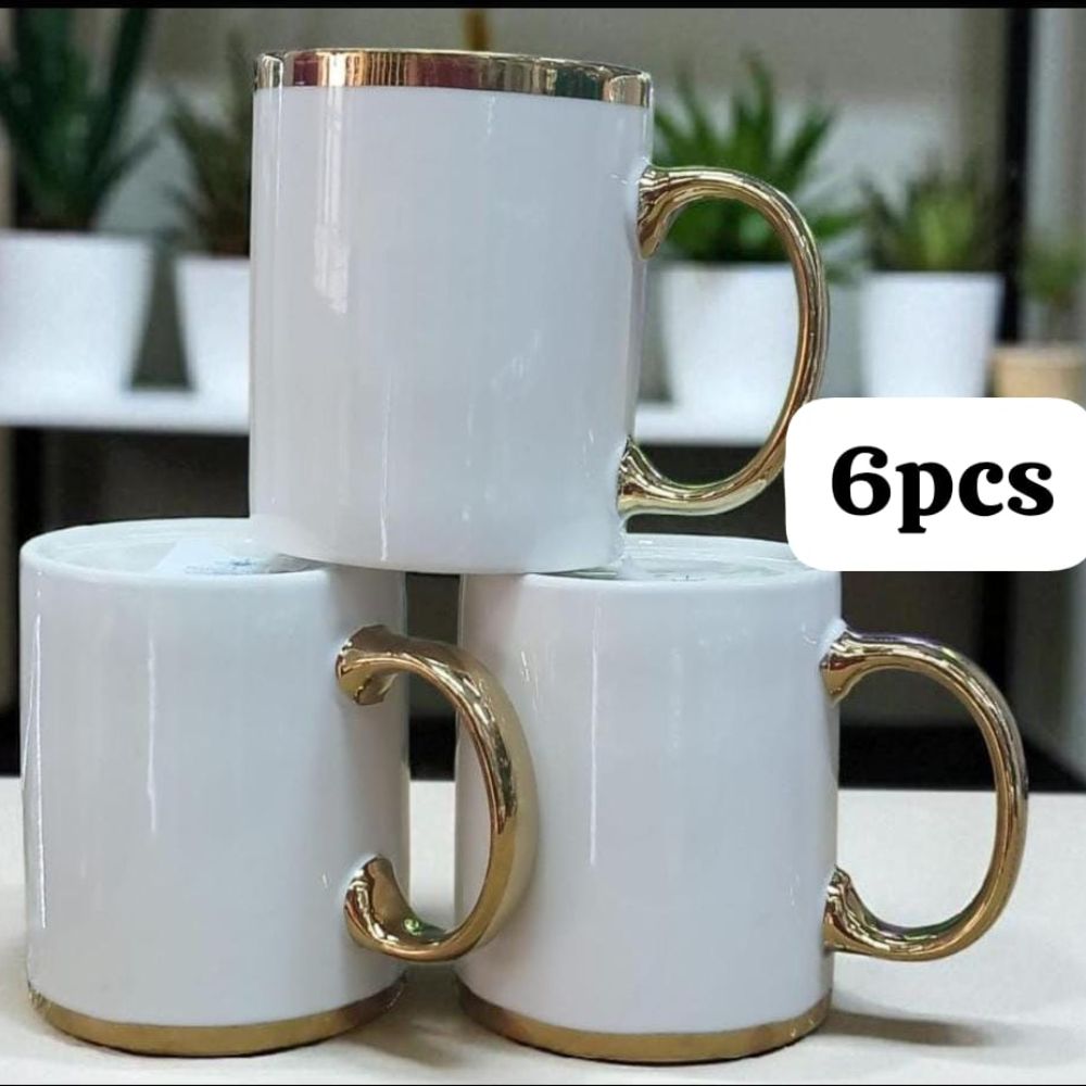 Ceramic Mug With Golden Rim