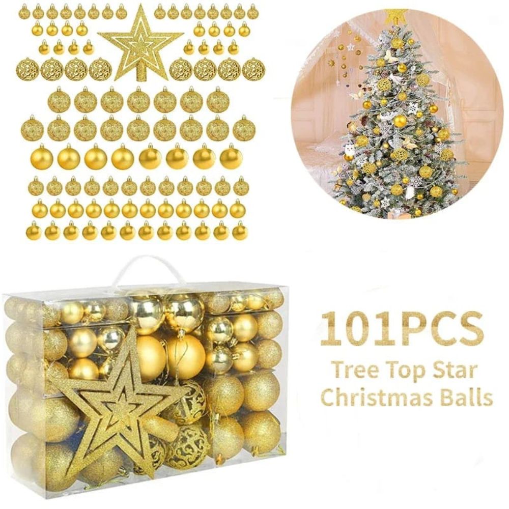 101pc Christmas balls