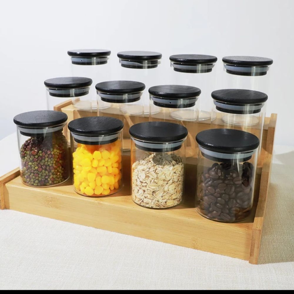 12pc Borosilicate spice jars