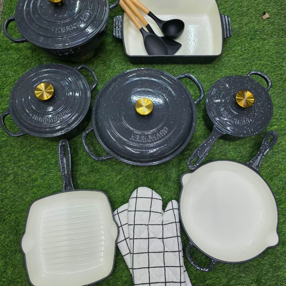 12pc Enamel cooking pot