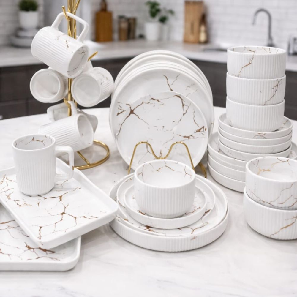 32pc matte stoneware