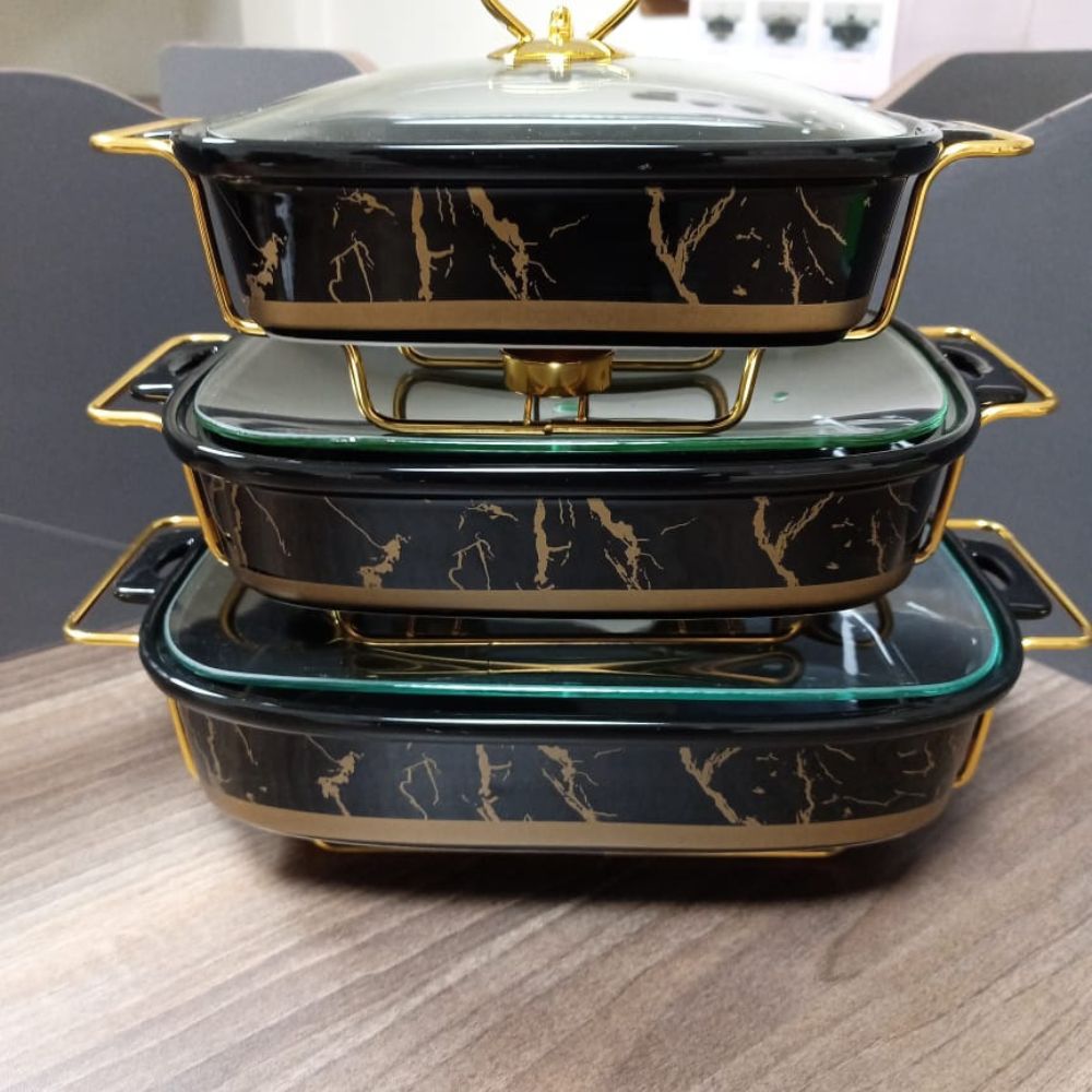 3pc ceramic Chaffing Dishes