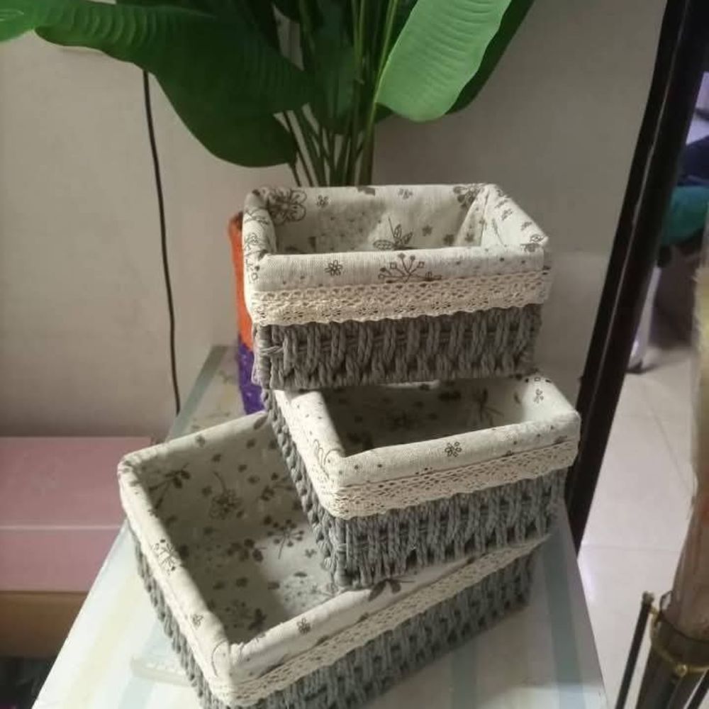 3pc Wicker Basket Set