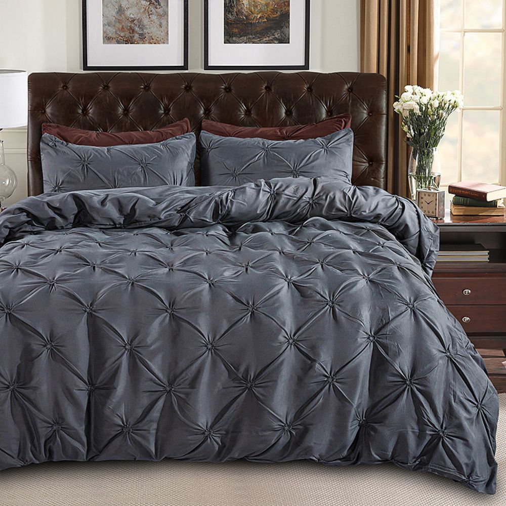 3pc Pinch Pleat Duvet cover set