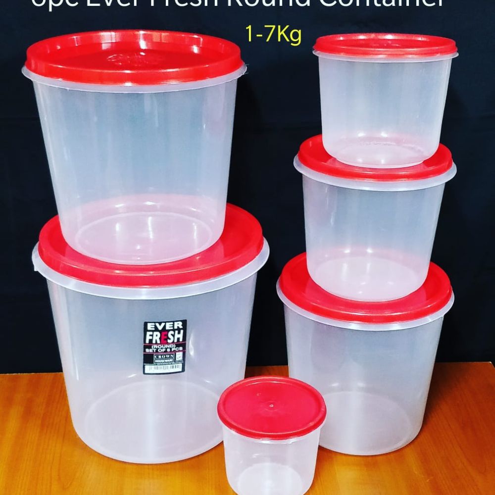6pc Plastic Containers