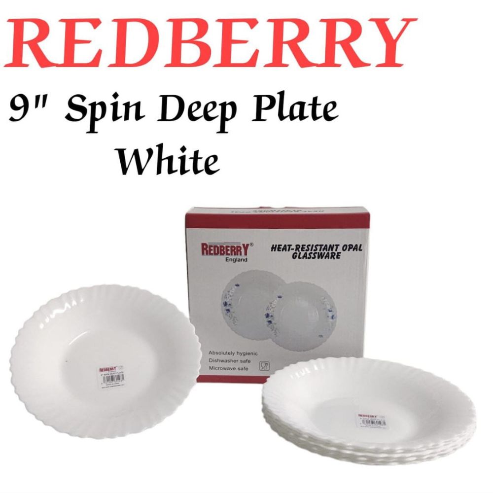 6pc Redberry deep plates