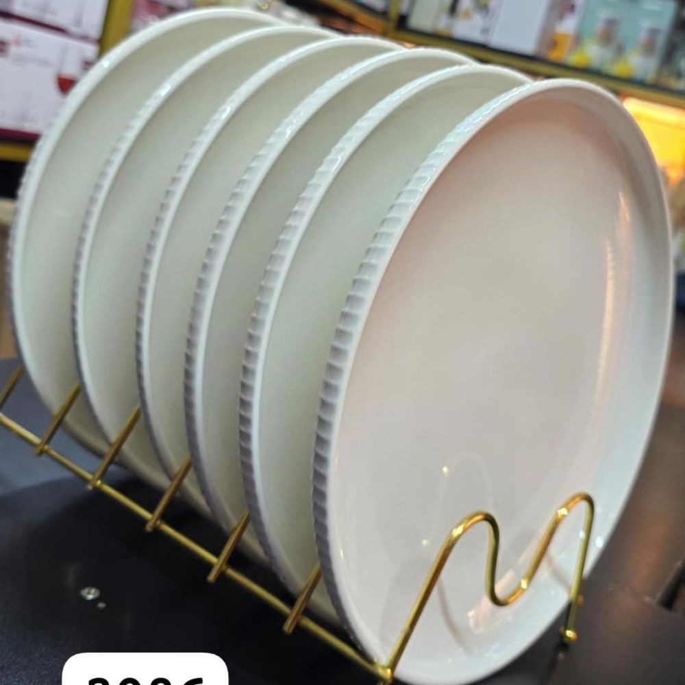 6pc ribbed plates