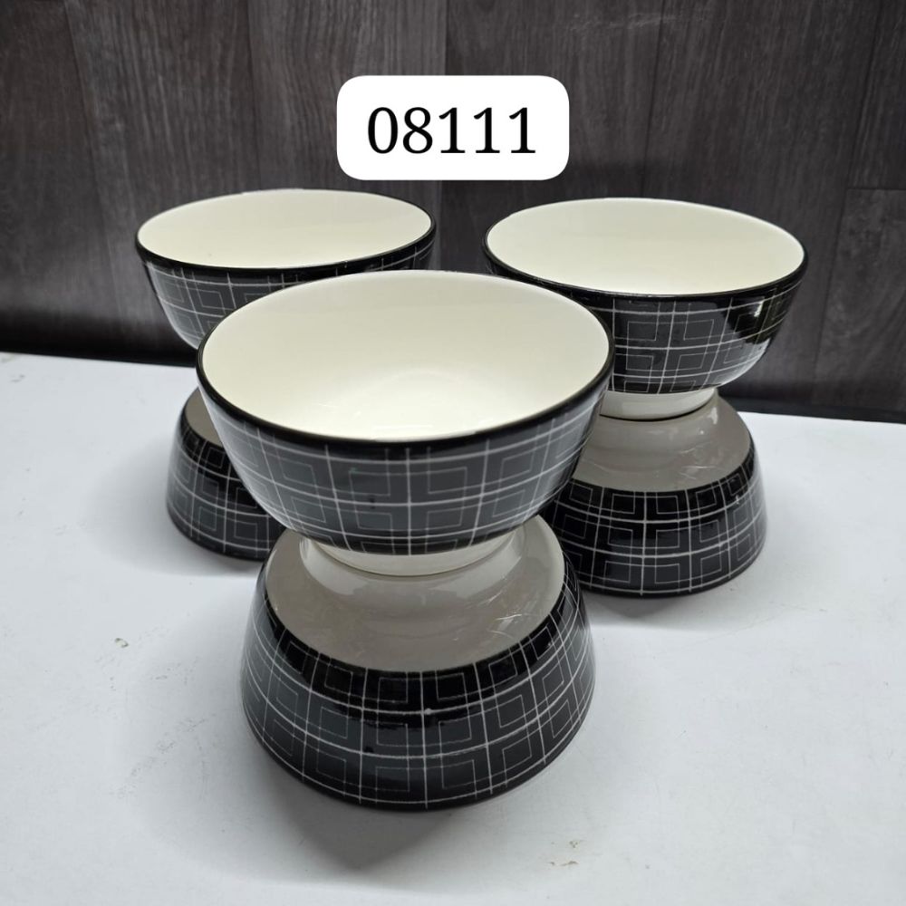 6pc Black ceramic mugs
