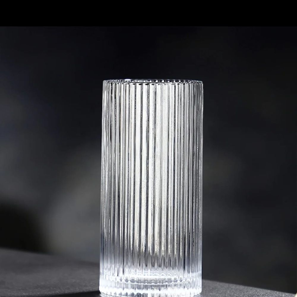 6pc Ribbed glassware