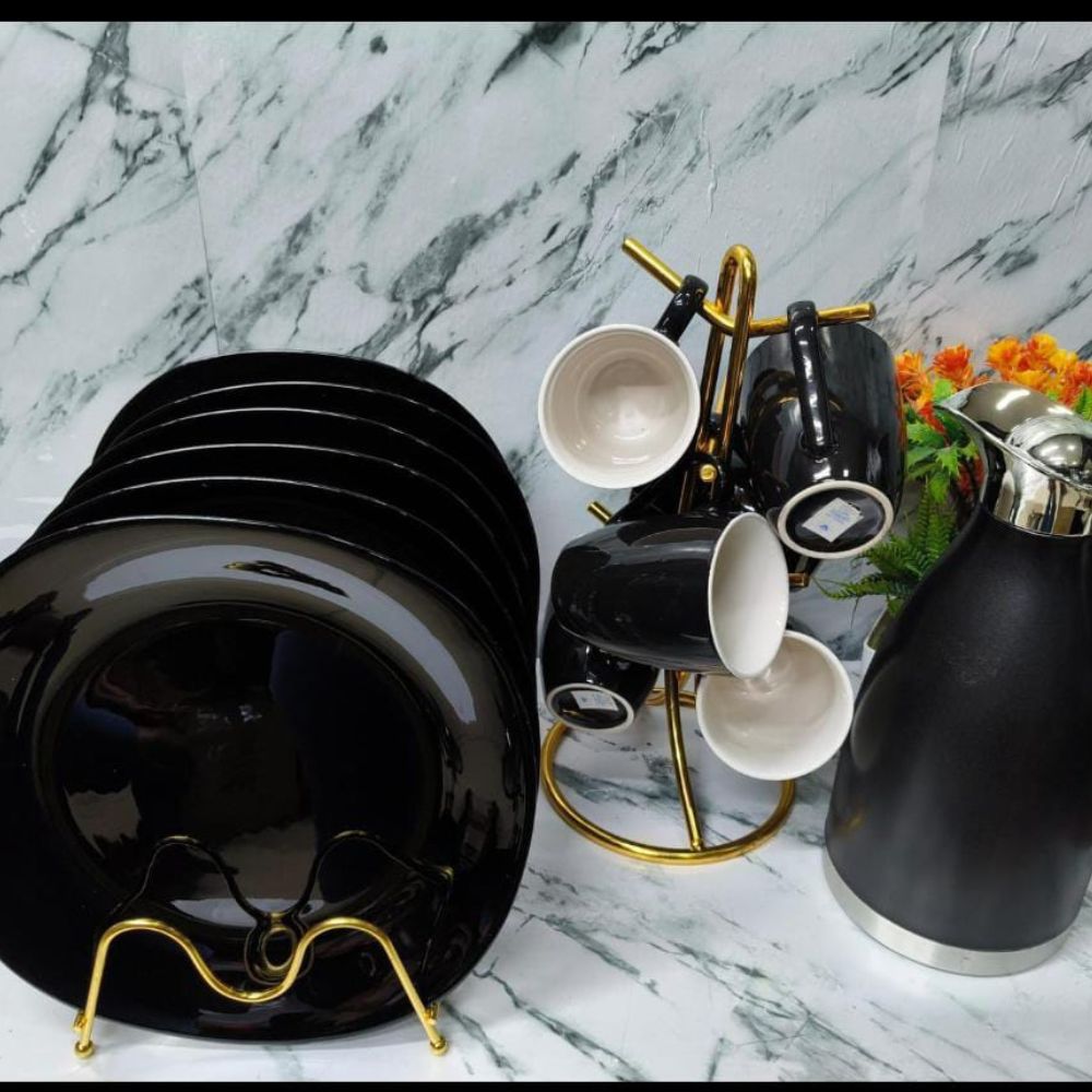 All black 13pc dinner set