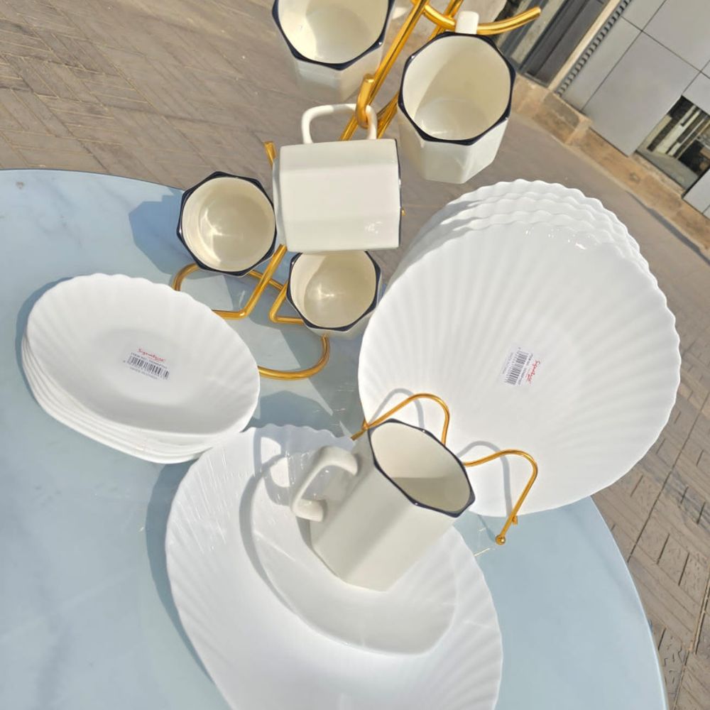 All White 18pc dinner set
