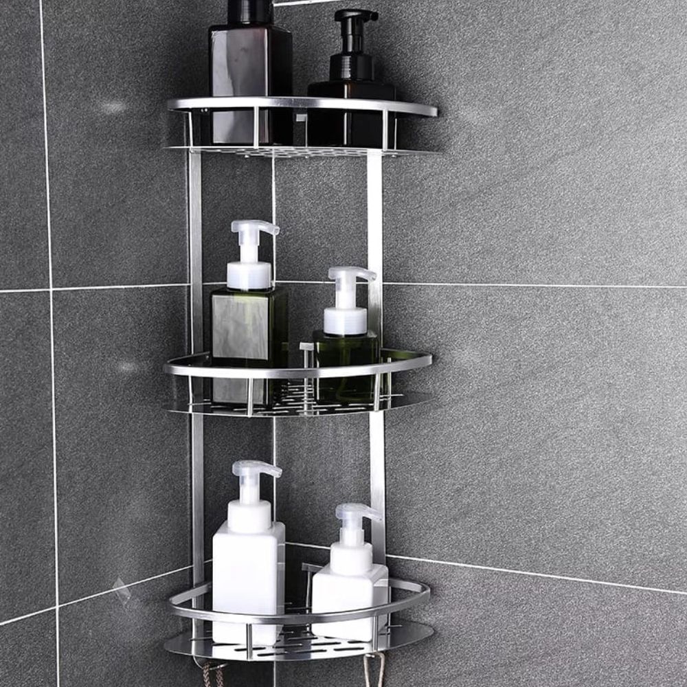 Aluminum Bathroom Corner Shelf
