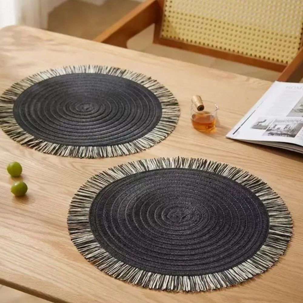 6pc Bohemian Braided mats