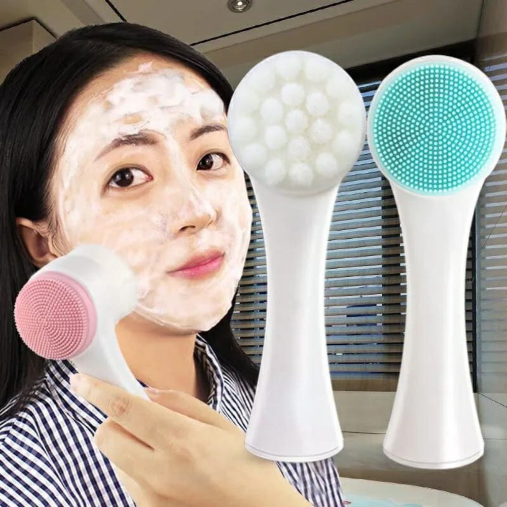 Double sided facial brush