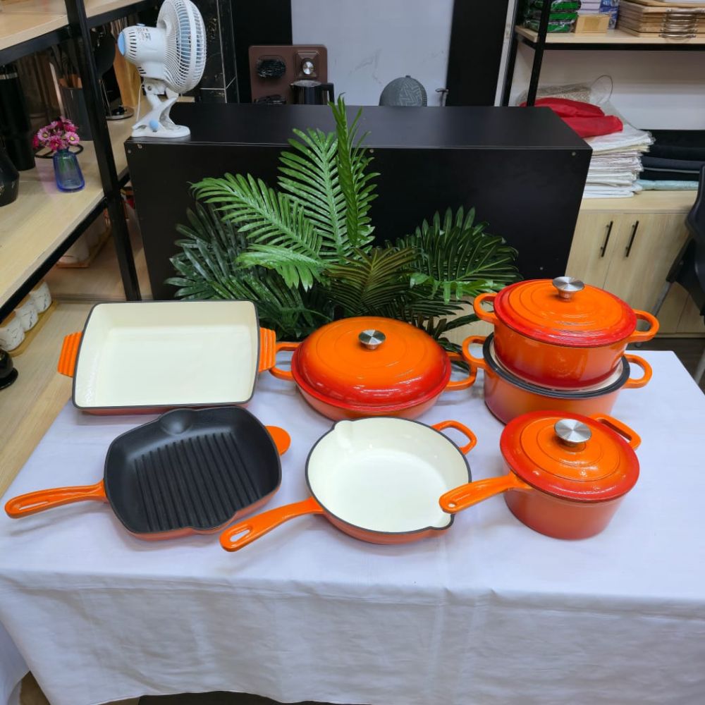 Enamel Cast iron cooking set