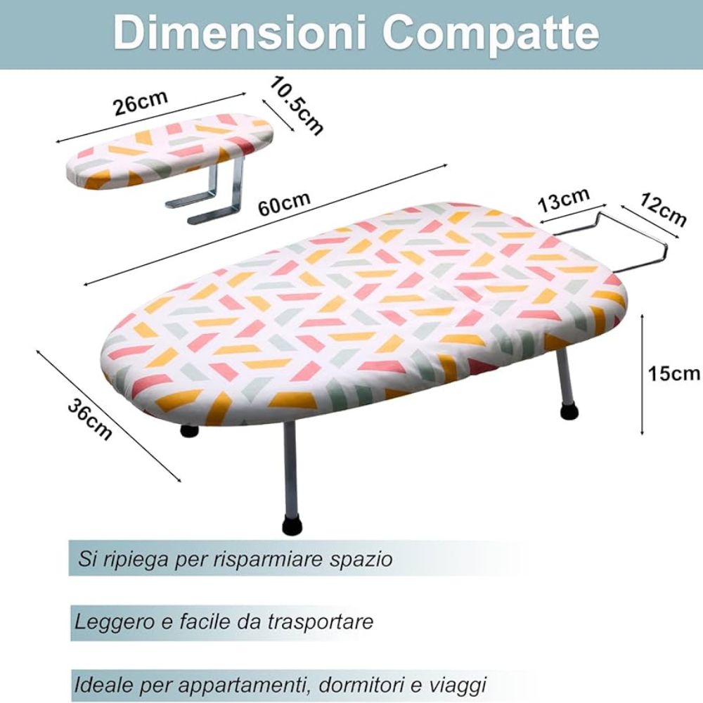 Foldable mini ironing board