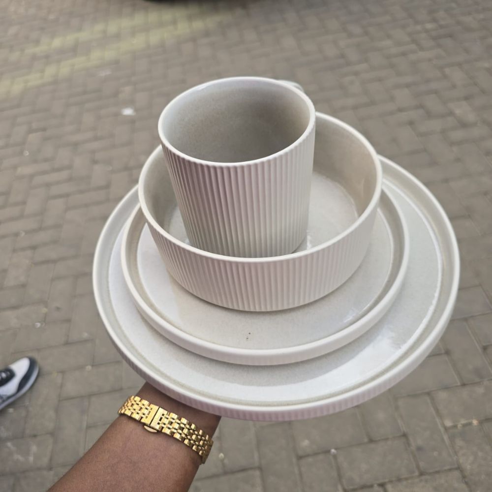 Ribbed 24pc Dinner Set