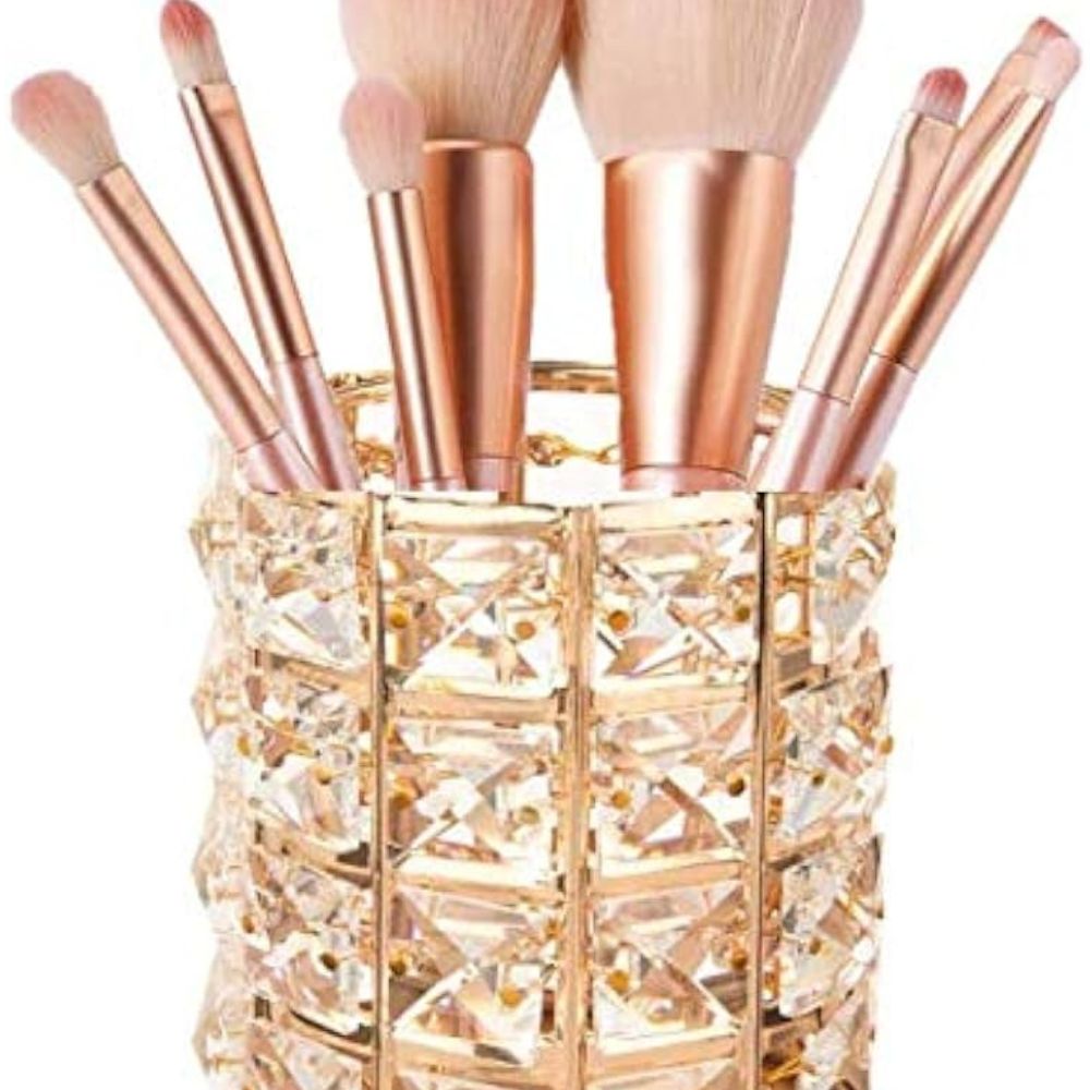 Sparkling makeup brush holder