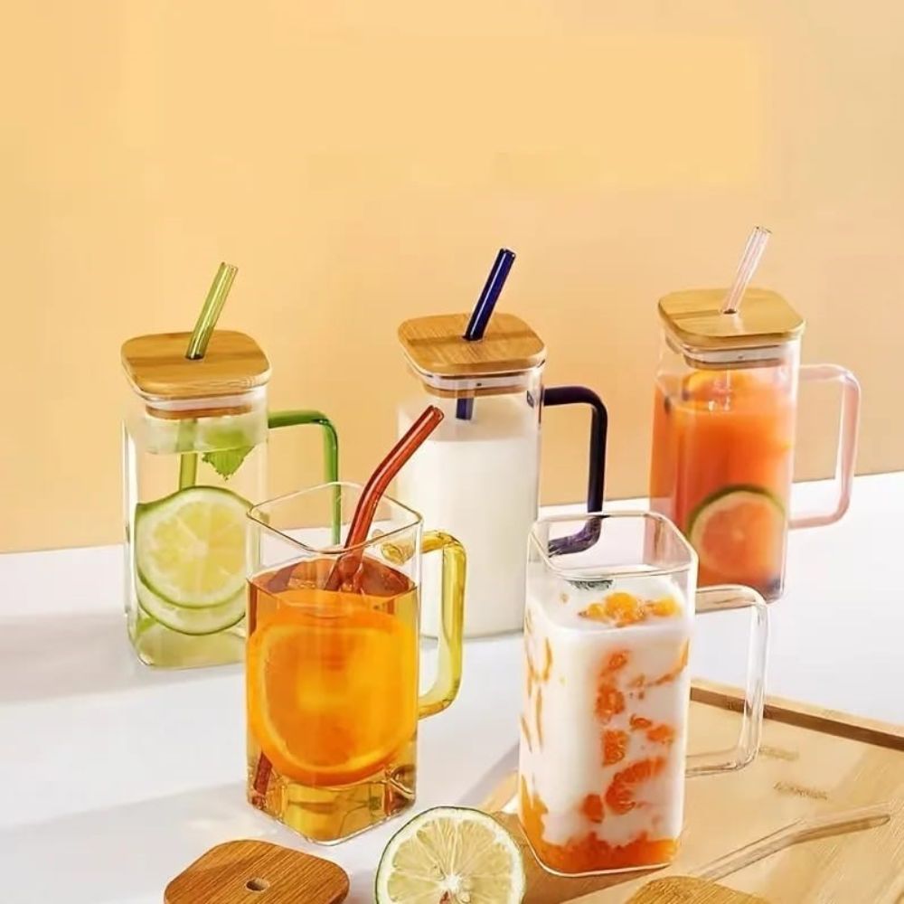 Square Smoothie Glass Cups