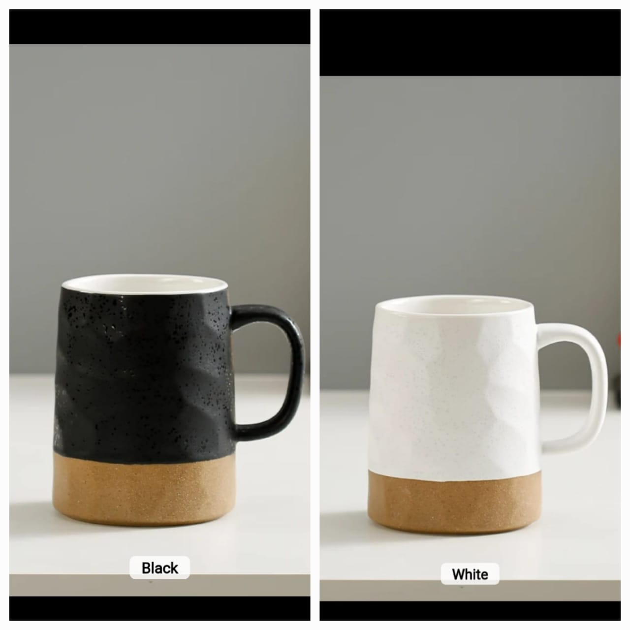 6pc Double glaze retro matte mug set