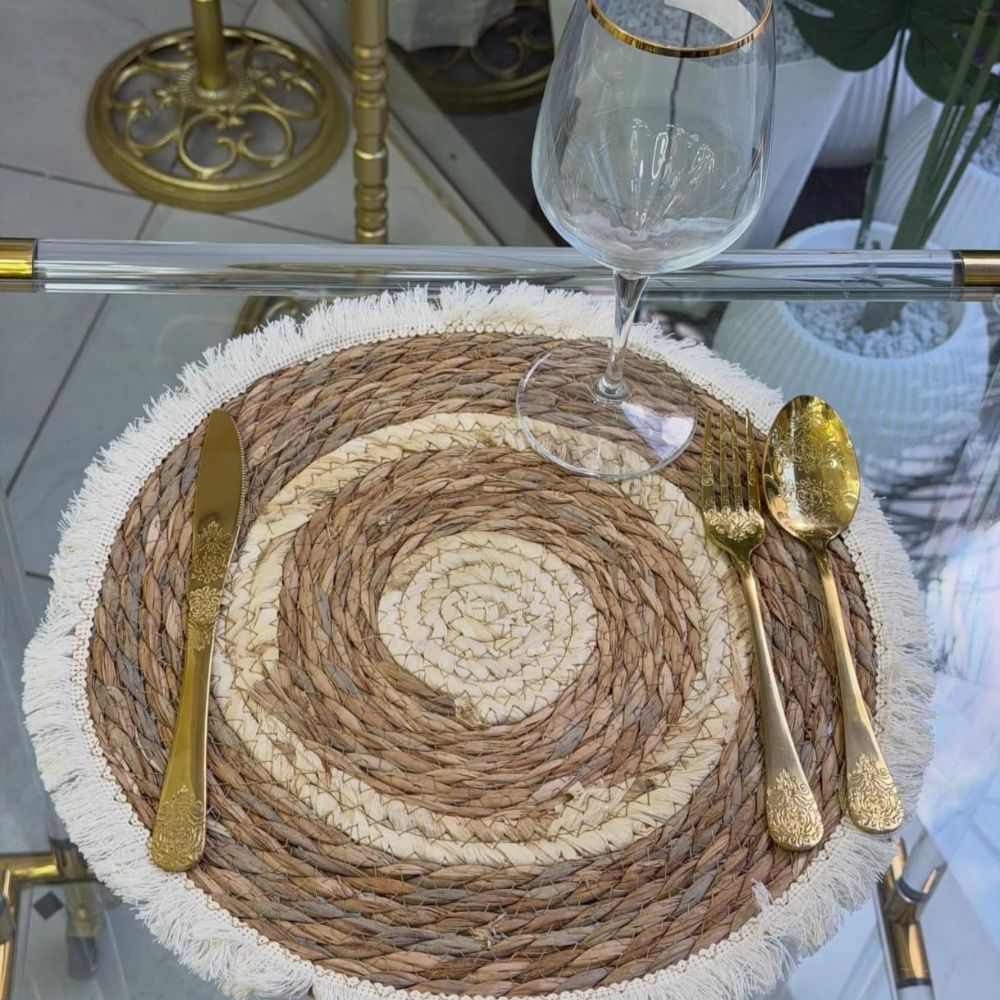 6pc woven Rattan Round mats
