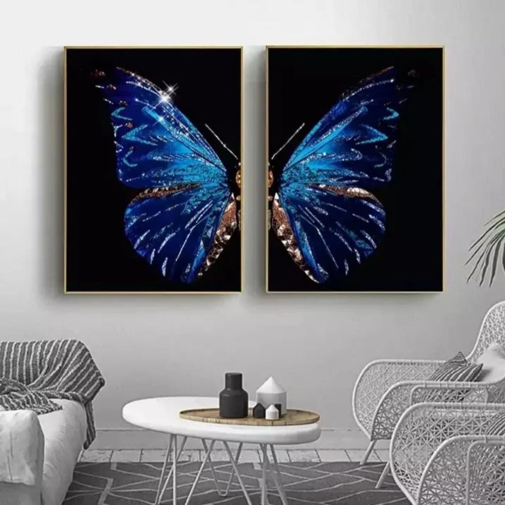 2pc Butterfly Wall Art