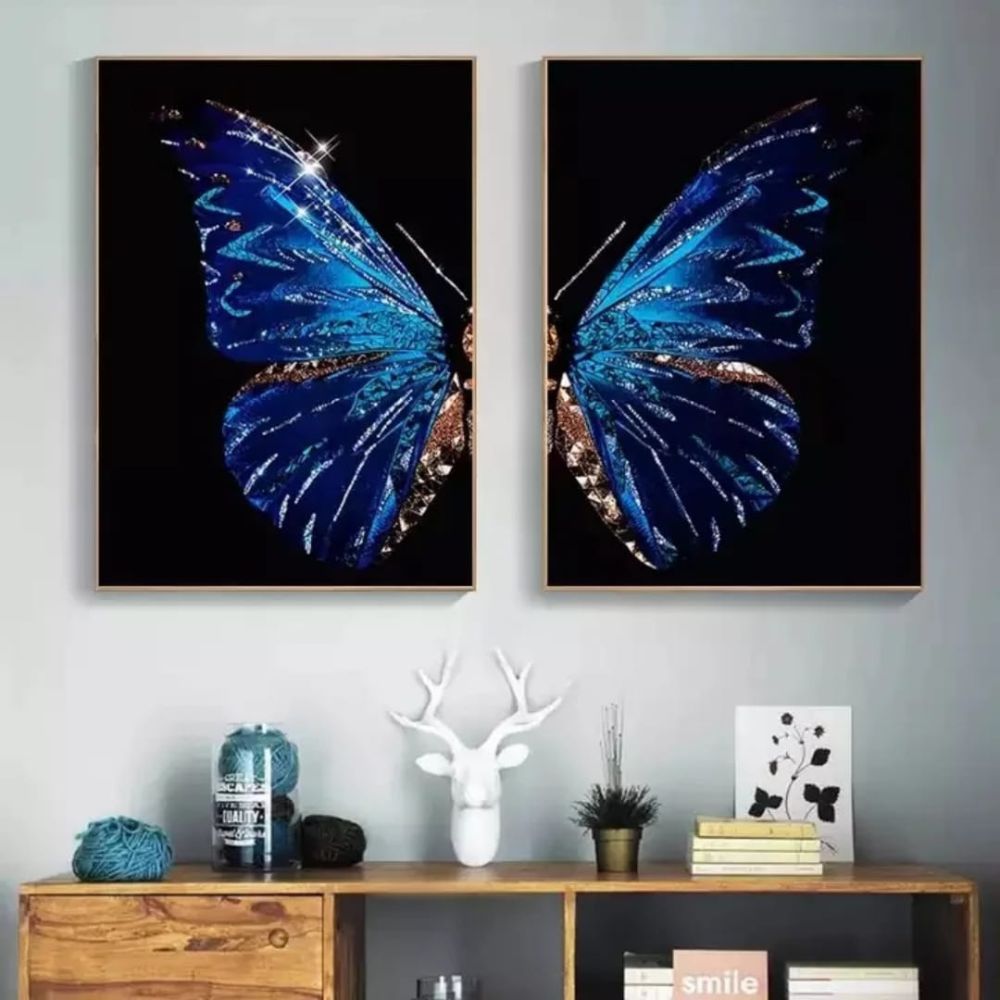 2pc Butterfly Wall Art