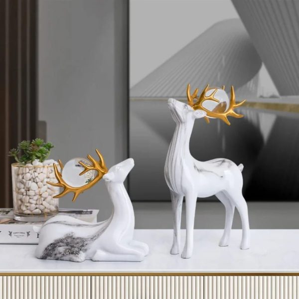 2pc Resin Deer