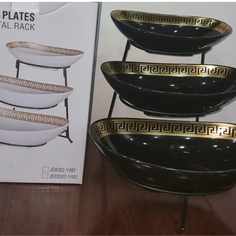 3pc Ceramic fruit plates