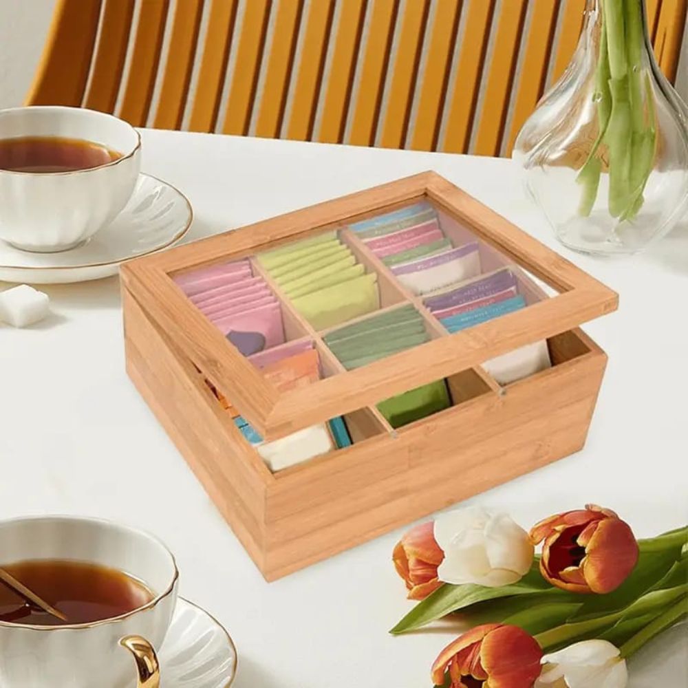 Bamboo Tea Bag organizer