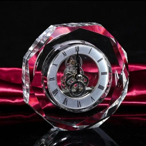 Crystal Glass Desk Clock