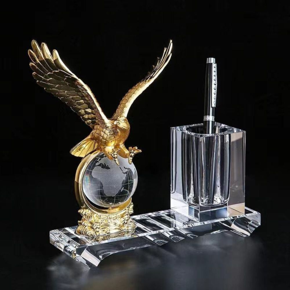 Crystal Glass Pen Holder