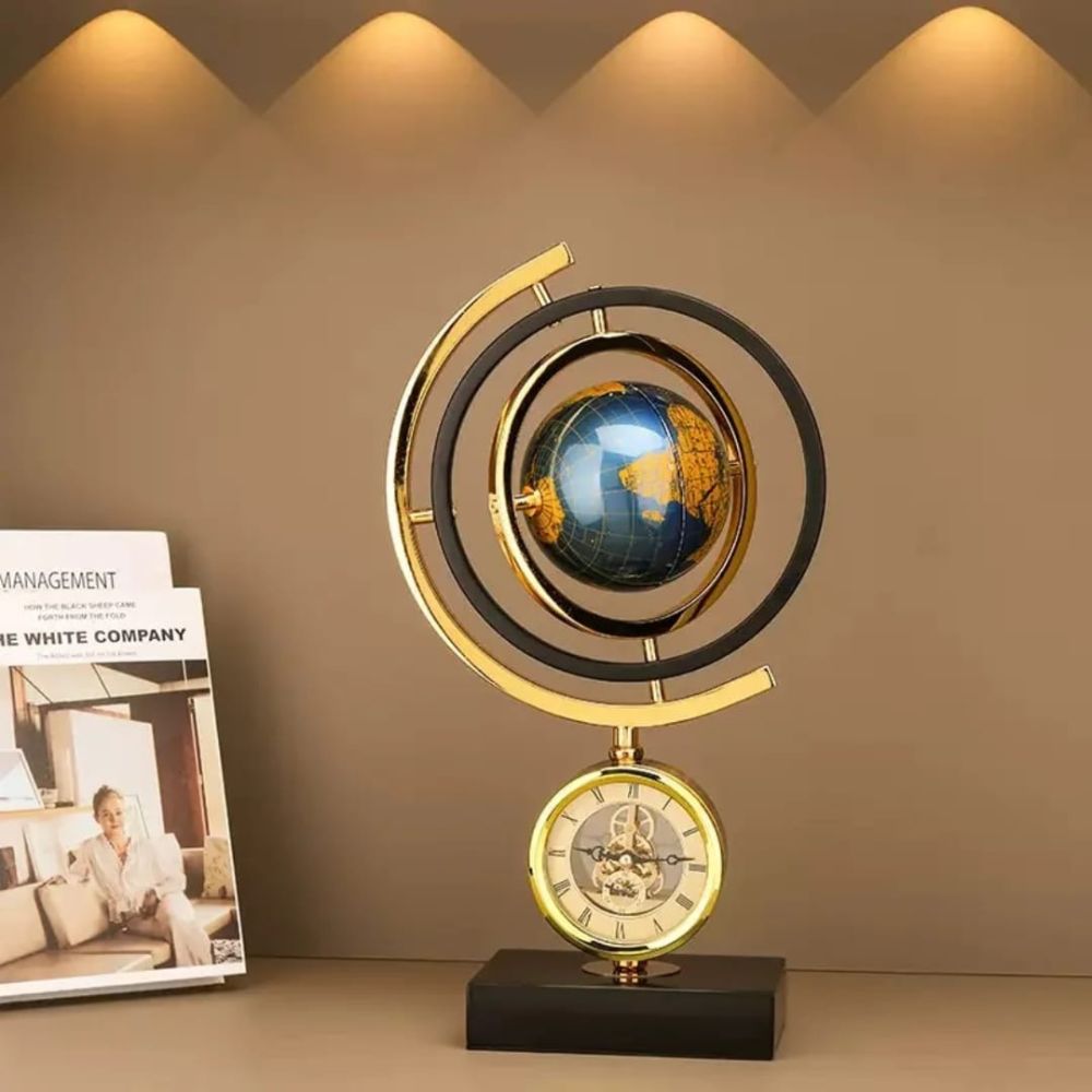 Gold Clock Globe