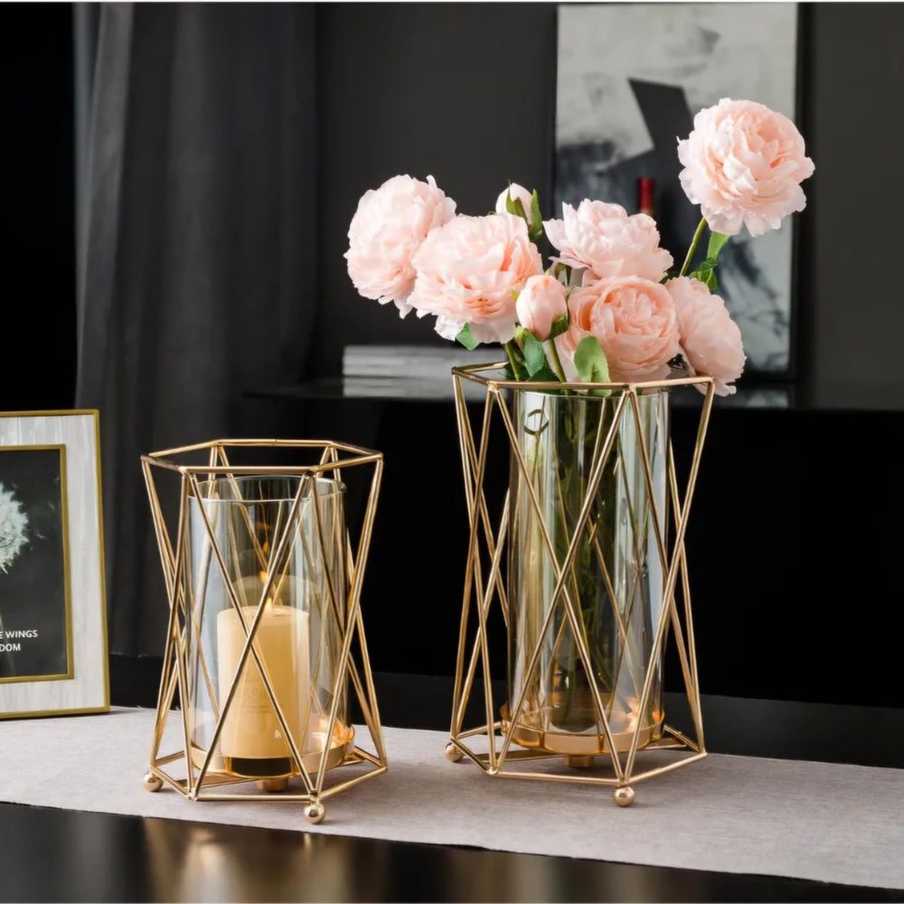 Gold Flower Vase