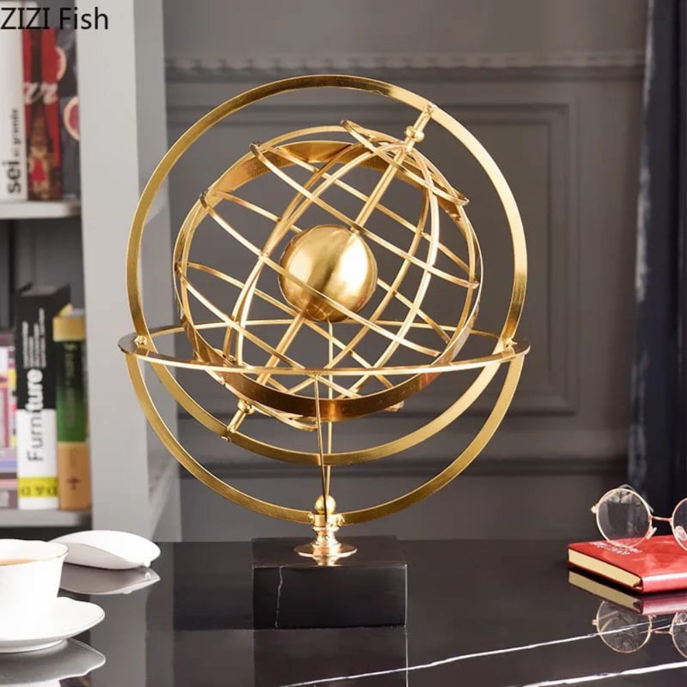 Gold Plated Terrestrial Globe