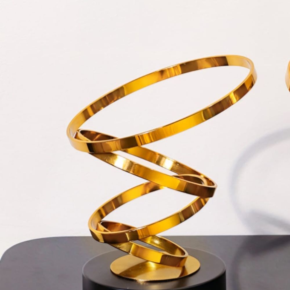 Gold Swirl Abstract Sculpture