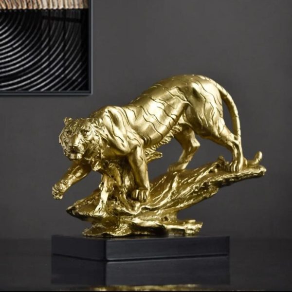 Gold Tiger Statue