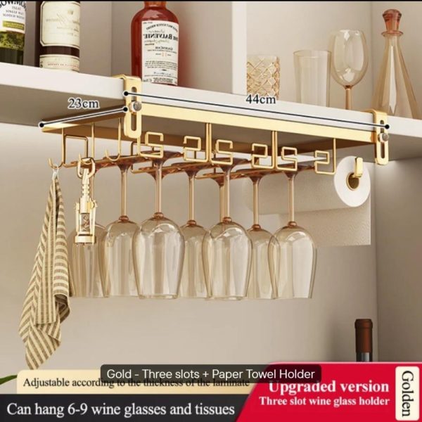 Golden Wine glass holder