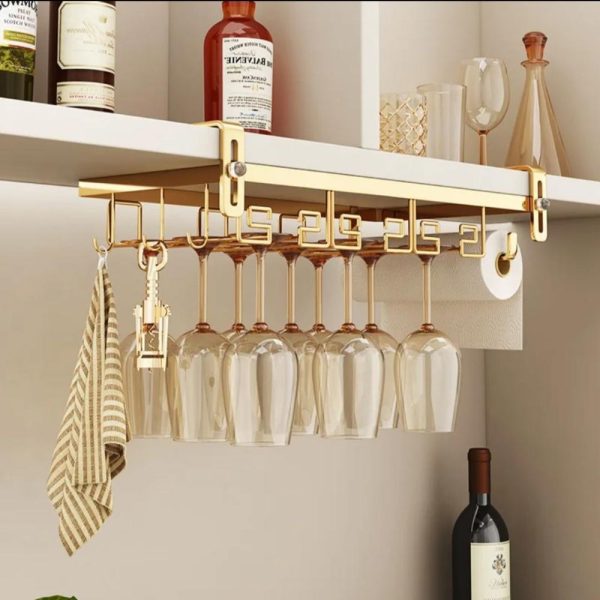 Golden Wine glass holder