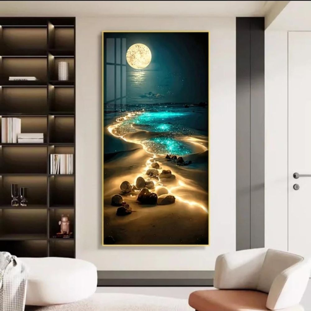 LED Wall Art with Clock