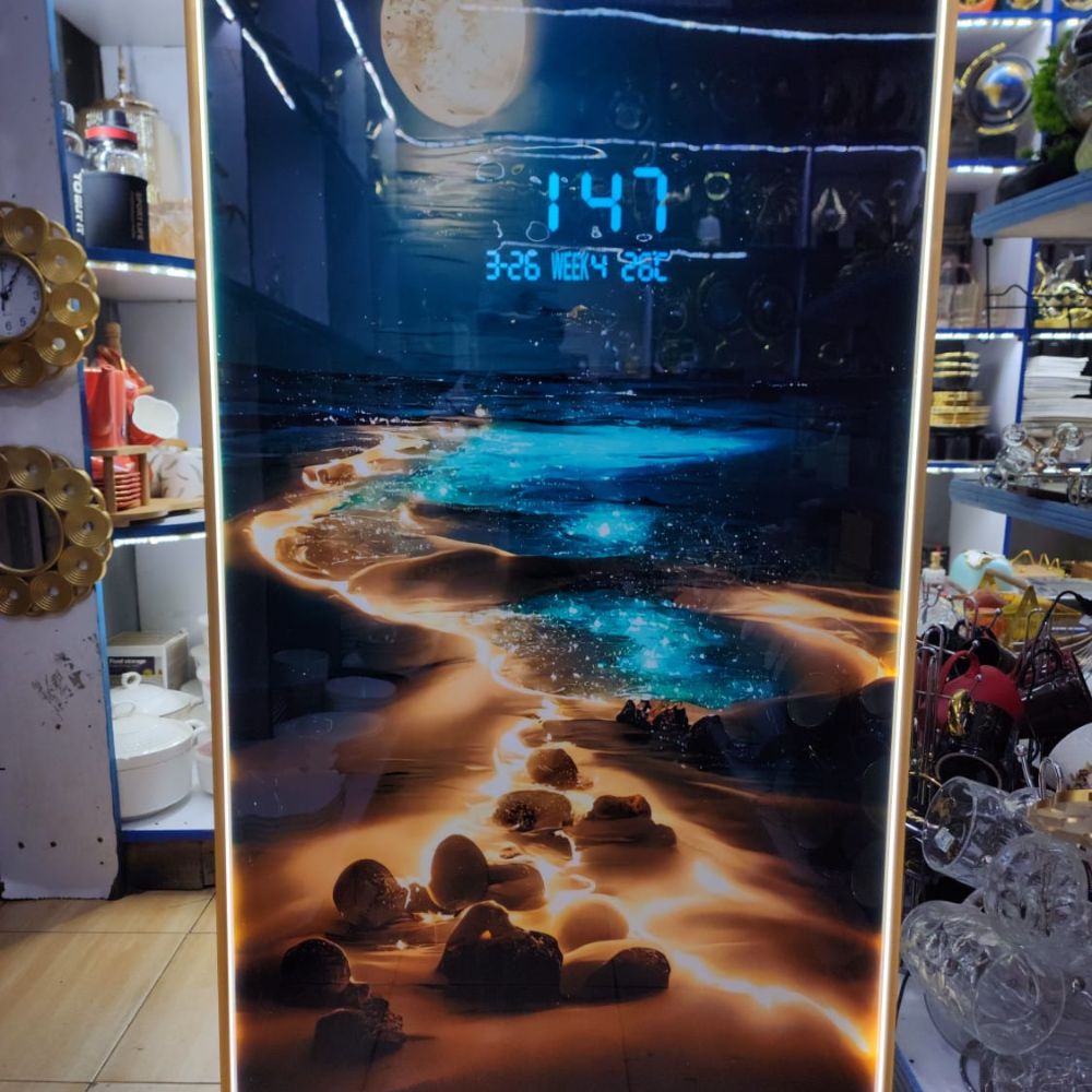 LED Wall Art with Clock