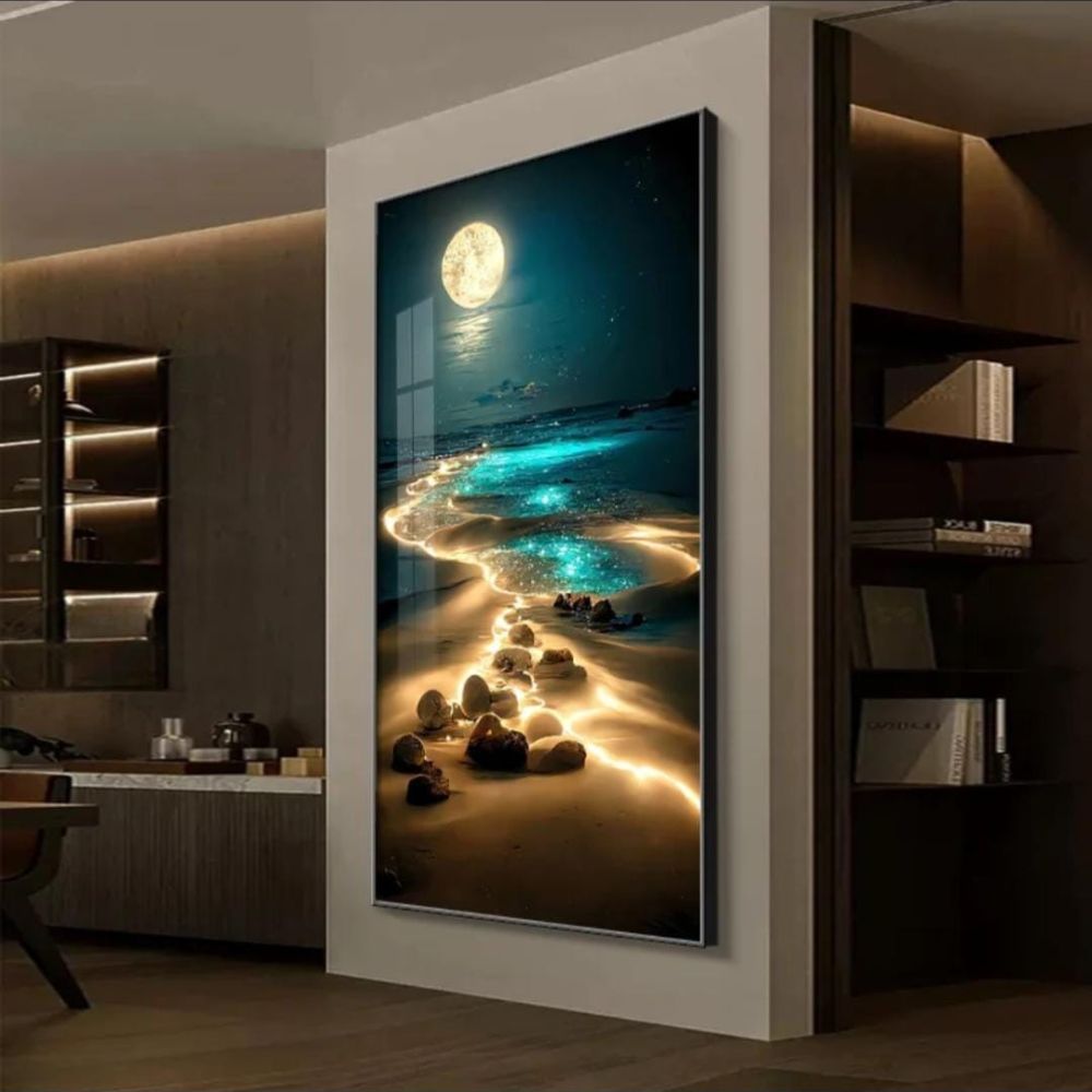 LED Wall Art with Clock