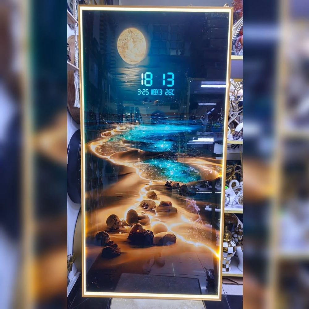 LED Wall Art with Clock