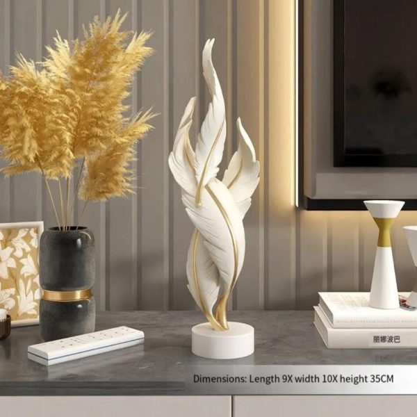 Resin feather art ornament