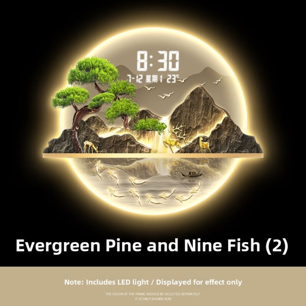 Round LED Greeting Pine
