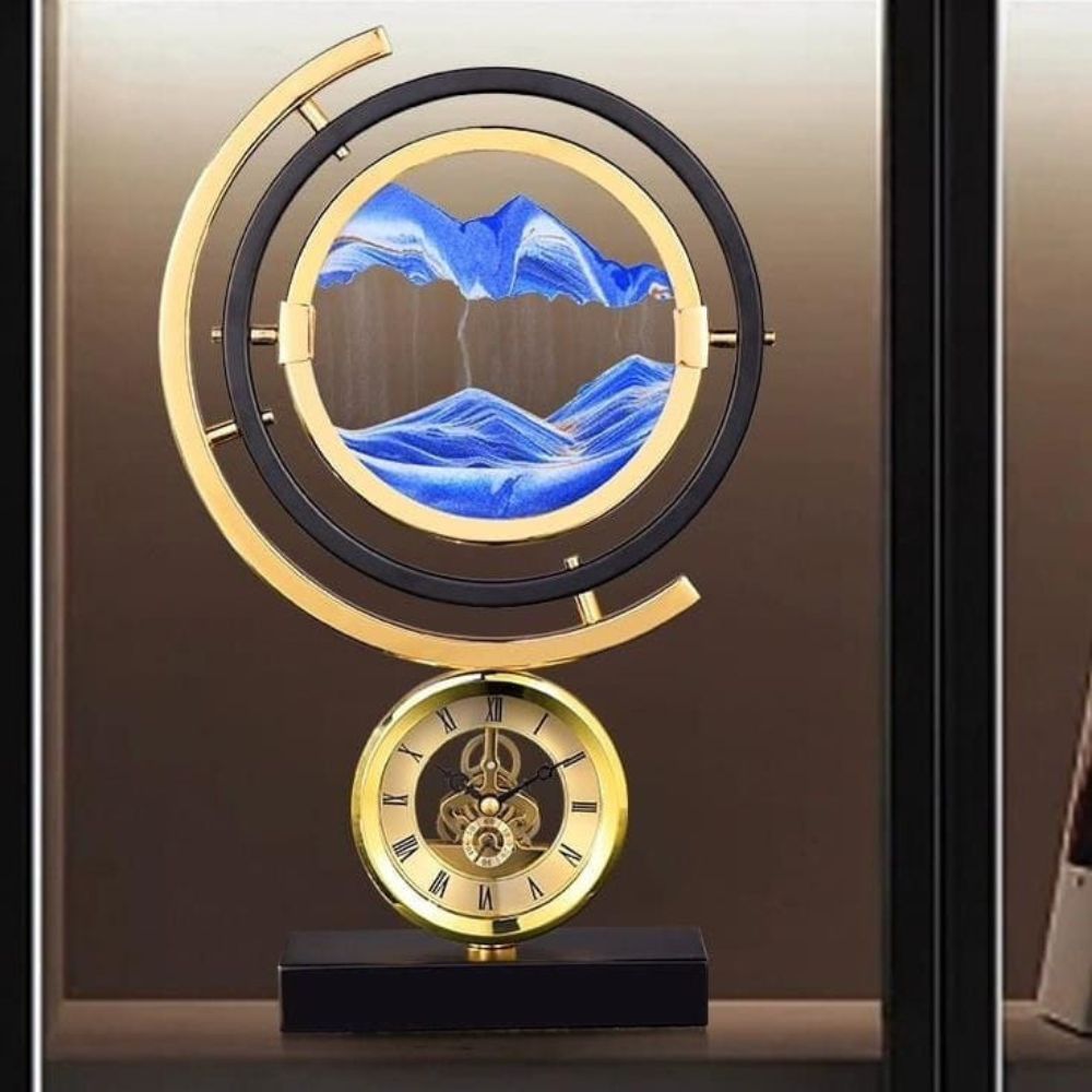 Sand Dropping Art Table Clock