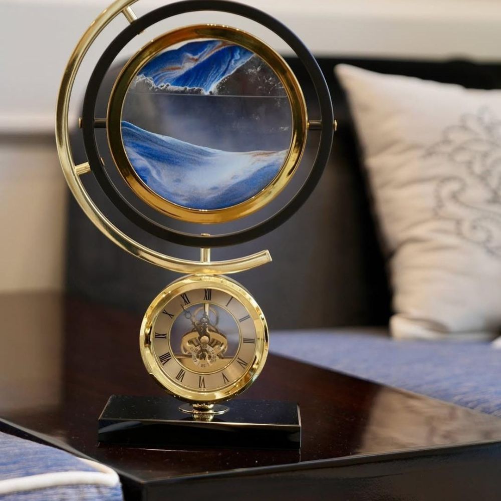 Sand Dropping Art Table Clock
